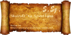 Skultéty Szvetlana névjegykártya